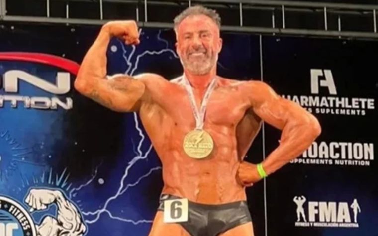 Luque participó del concurso Rock Hard Physique Championship 2025. Foto: NA.