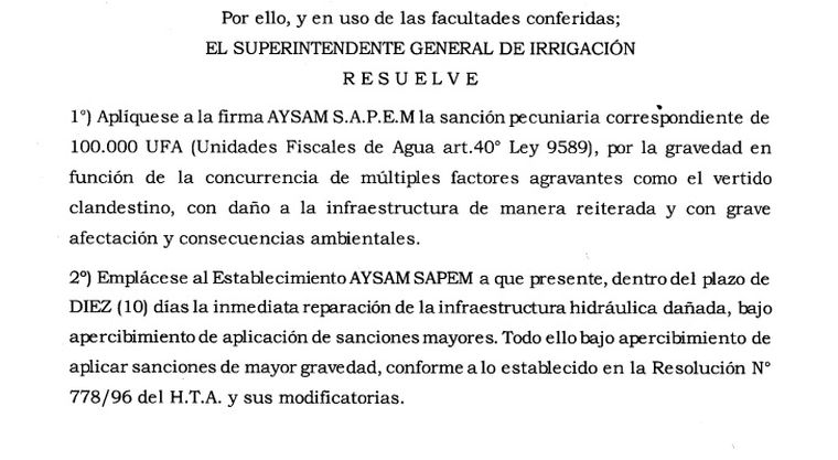 El documento de la multa. El documento de la multa.
