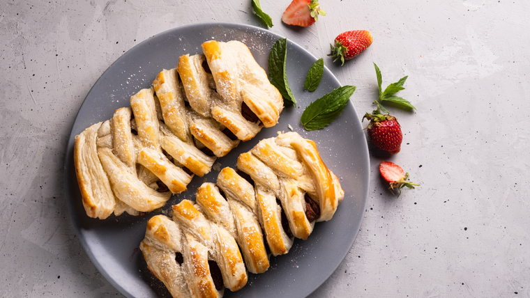Receta muy tentadora de trenza de hojaldre Receta muy tentadora de trenza de hojaldre