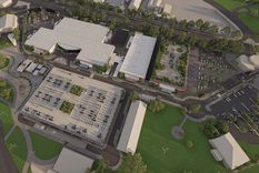 Render del nuevo Centro de Exposiciones Buenos Aires Ferial, de Clarín y La Nación.