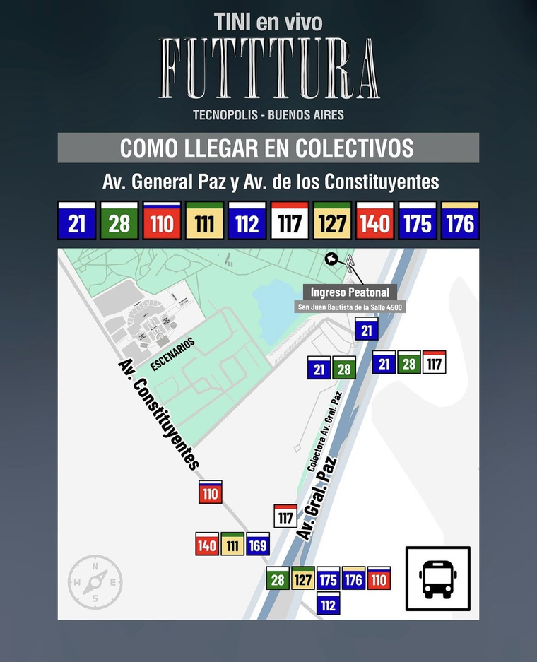 Cómo llegar al show. Créditos: IG / latriplete___ Cómo llegar al show. Créditos: IG / latriplete___