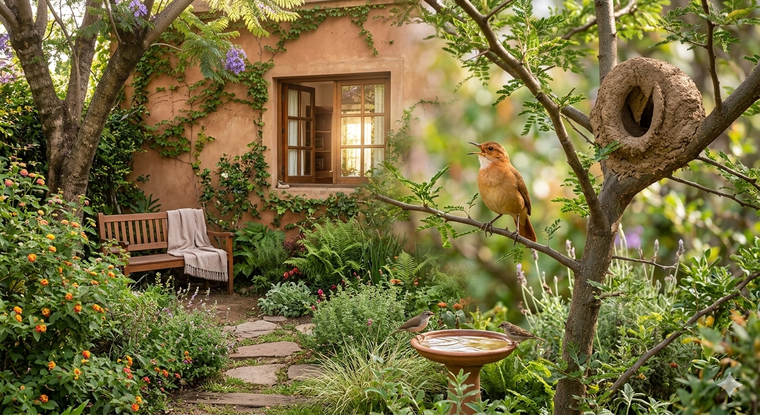 El canto de las aves combate el estrés de las personas. Fuente: IA Gemini.