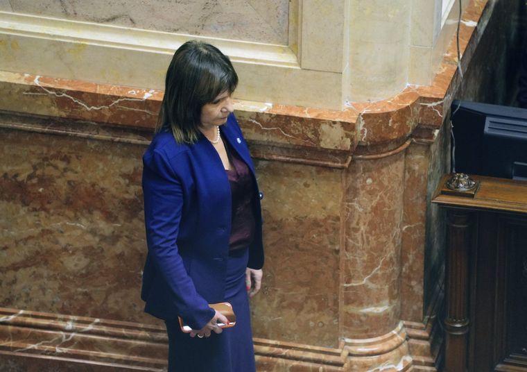 Patricia Bullrich en el Senado de la Nación. Patricia Bullrich en el Senado de la Nación.