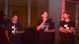 Facundo Impagliazzo, Ariel Núñez Porolli y Andrés Vignoni, los creadores de Raquis durante la inauguración de la nueva bodega. Facundo Impagliazzo, Ariel Núñez Porolli y Andrés Vignoni, los creadores de Raquis durante la inauguración de la nueva bodega.