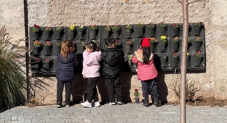 La propuesta del colegio incluye huerta, juegos, normas de tránsito y espacios de lectura para que los chicos aprendan fuera del aula.