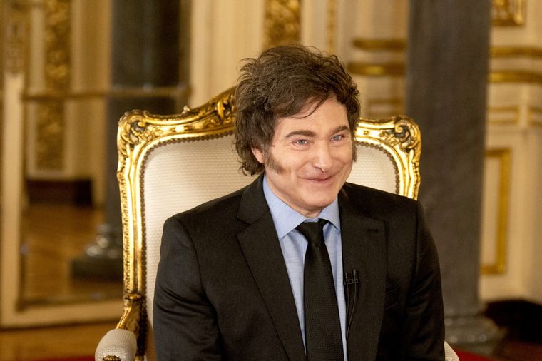 El presidente Javier Milei prepara un discurso donde presentará un informe de su gestión tras cumplirse su primer año de mandato. Foto: Prensa Telefe