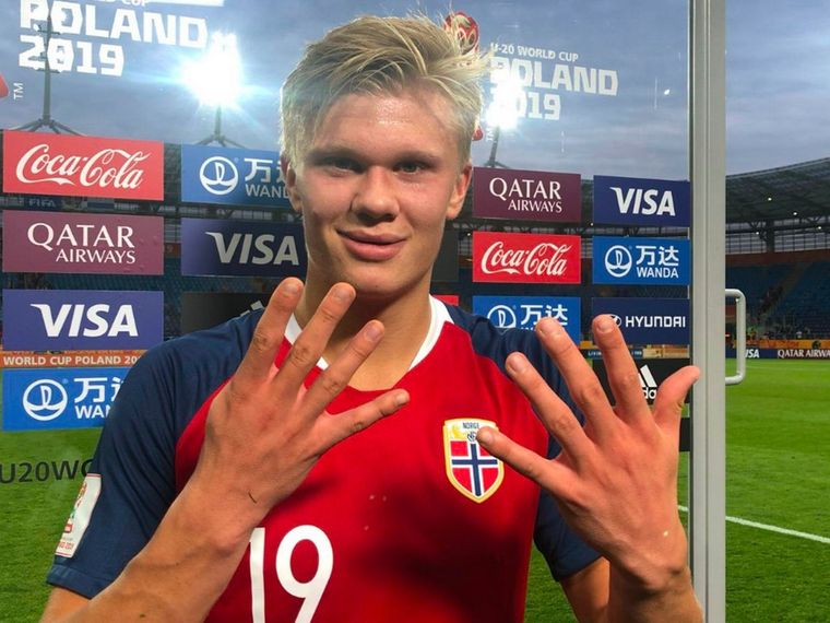 Haaland se dio a conocer al mundo cuando metió nueve goles en el Mundial Sub 20 de 2019
