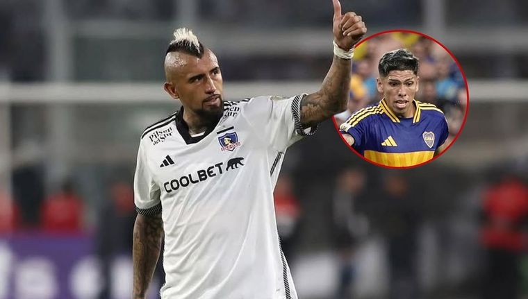 Arturo Vidal fue compañero de Carlos Palacios en Colo Colo y alcanzaron los cuartos de final de la Copa Libertadores 2024. Foto: IG @kingarturo23oficial | X @BocaJrsOficial