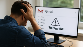 Gmail al límite: cuando se llenan los 15 GB compartidos con Drive y Fotos, el correo deja de enviar y recibir mensajes. Gmail al límite: cuando se llenan los 15 GB compartidos con Drive y Fotos, el correo deja de enviar y recibir mensajes.