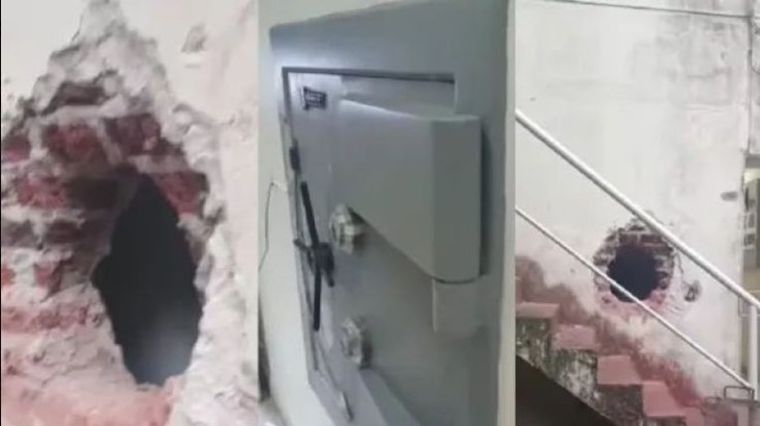 Los ladrones hicieron un boquete desde una construcción lindera.&nbsp;