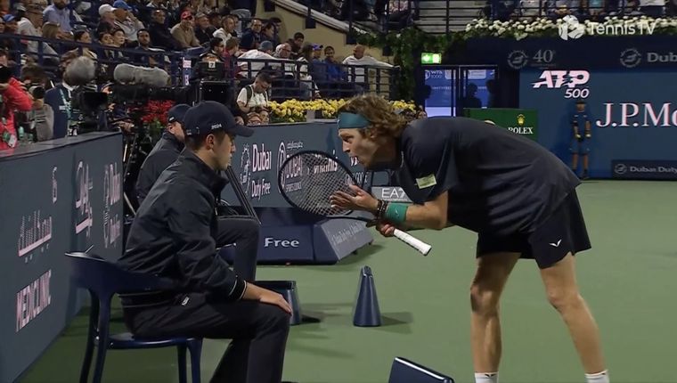 El insulto del ruso Rublev. Foto: @jmgmoron