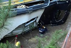 Hay al menos 7 muertos por el choque. Foto: X. Hay al menos 7 muertos por el choque. Foto: X.