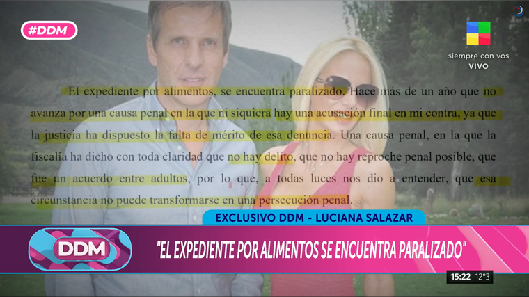 Luciana Salazar presentó un fuerte documento. Foto: captura de video/ América TV. Luciana Salazar presentó un fuerte documento. Foto: captura de video/ América TV. 