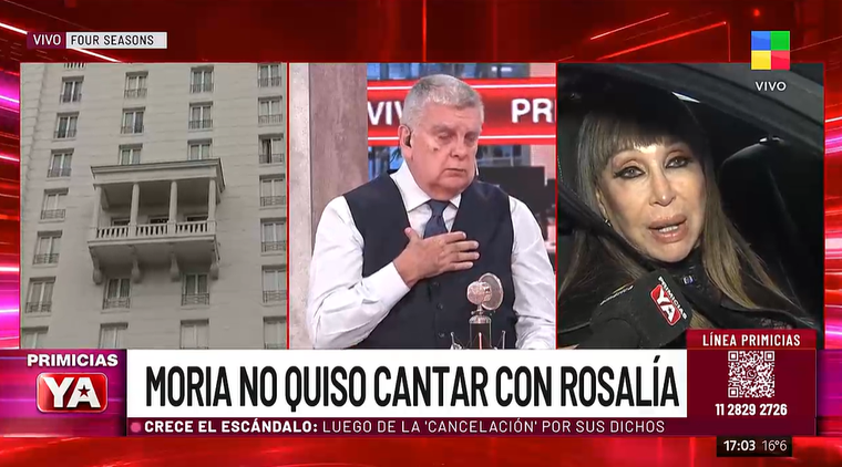 Moria Casán se negó a participar del show de Rosalía. Moria Casán se negó a participar del show de Rosalía.