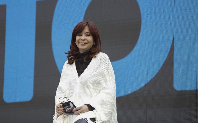 Cristina Fernández de Kirchner reapareció el sábado, pero sin Alberto Fernández. Foto: Presidencia
