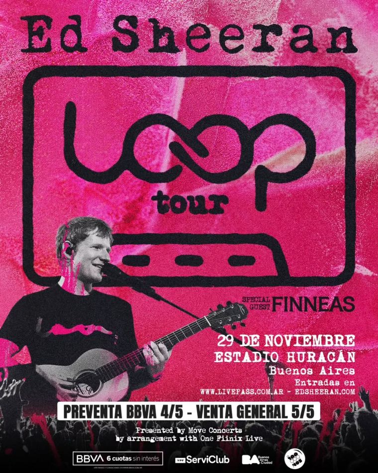 Ed Sheeran tendr&aacute; una gira por el Sur de Am&eacute;rica.