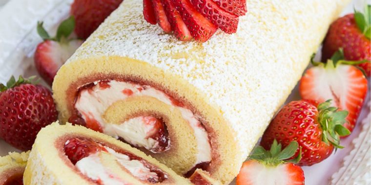 pionono de fresas Foto: cookpad