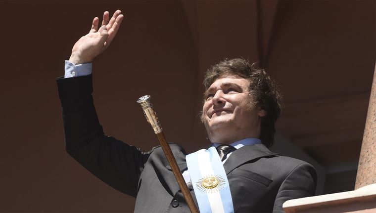 Javier Milei, hace dos semanas, al asumir como presidente. Foto: Juan Mateo Aberastain/MDZ