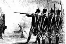 Dorrego frente al pelotón de fusilamiento. Foto: Ministerio de Cultura de la Nación