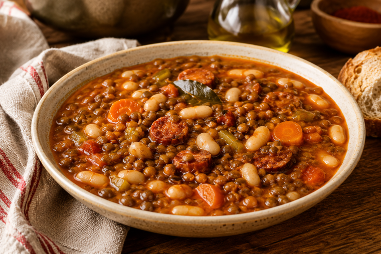 Receta de guiso de lentejas y porotos Receta de guiso de lentejas y porotos