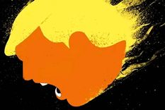 Fotografía cedida por Edel Rodríguez de la portada que realizó a la revista Der Spiegel. EFE/ Edel Rodríguez