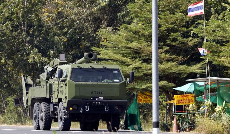Las fuerzas de Tailandia se muestran decididas a sostener el conflicto con Camboya en la frontera. Foto Efe