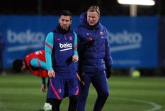 Leo Messi y Ronald Koeman Foto: Twitter @RonaldKoeman