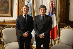 Emmanuel Macron y Javier Milei. Foto: EFE