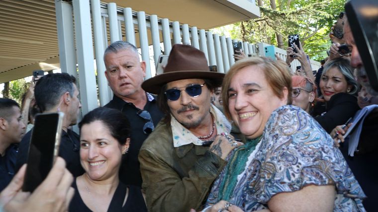 Alegría en Telefe por la presencia de Johnny Depp.&nbsp;