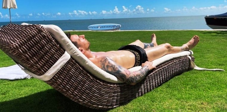 Messi descansa en Miami. Foto: Instagram