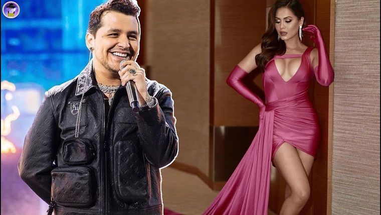 Christian Nodal y Andrea Meza. Foto: YouTube - SECRETOS DE LOS FAMOSOS