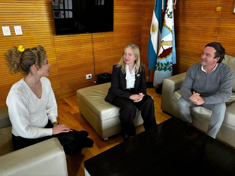 Lourdes Arrieta, Hebe Casado y David Litvinchuk. Foto: X @hebesil