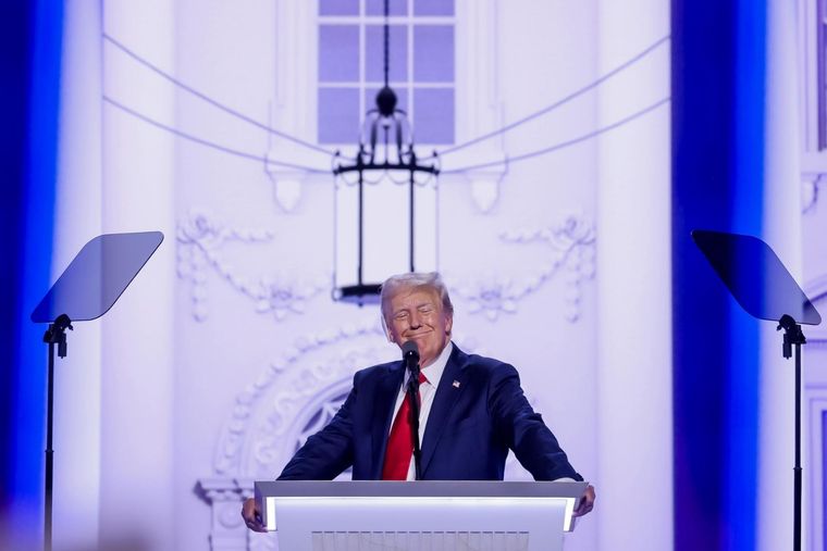 Donald Trump durante la Convención Nacional Republicana. Foto: EFE