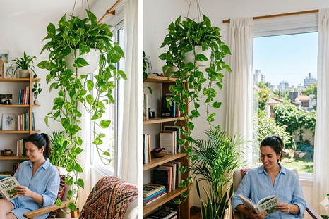 El potus es la planta ideal de interior. Fuente. IA Gemini. El potus es la planta ideal de interior. Fuente. IA Gemini.