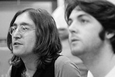 John Lennon y Paul Mc Cartney. Foto de Lynda Mc Cartney.