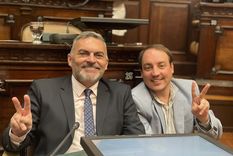 Los peronistas Félix González y Helio Perviú. Foto: X @FGonzalezMza