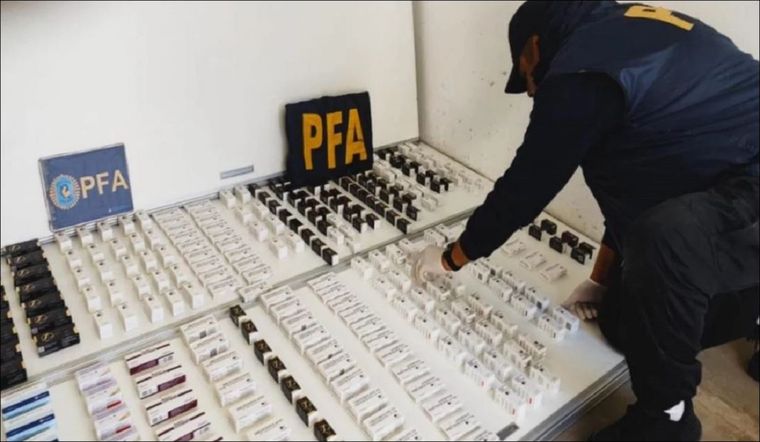 Parte del contrabando detectado. Foto: Policía Federal Argentina
