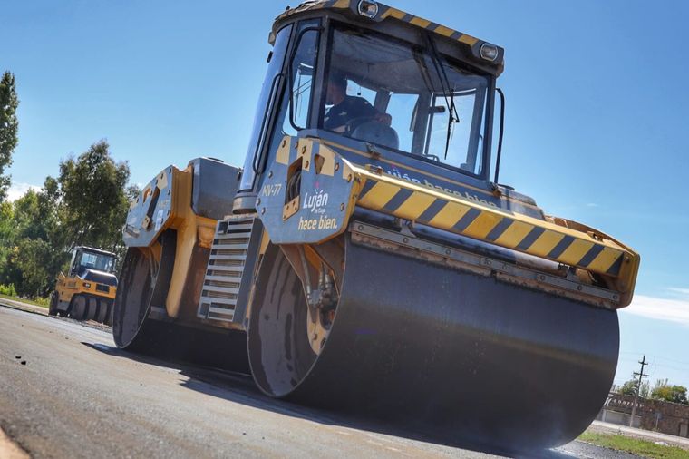 Obras municipales en el Acceso Sur