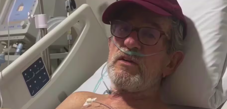 Pablo Alarcón durante su internación en el Instituto Médico de Alta Complejidad (IMAC).