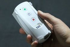 El botón de pánico que utilizó la víctima para alertar a las autoridades. (Foto ilustrativa)