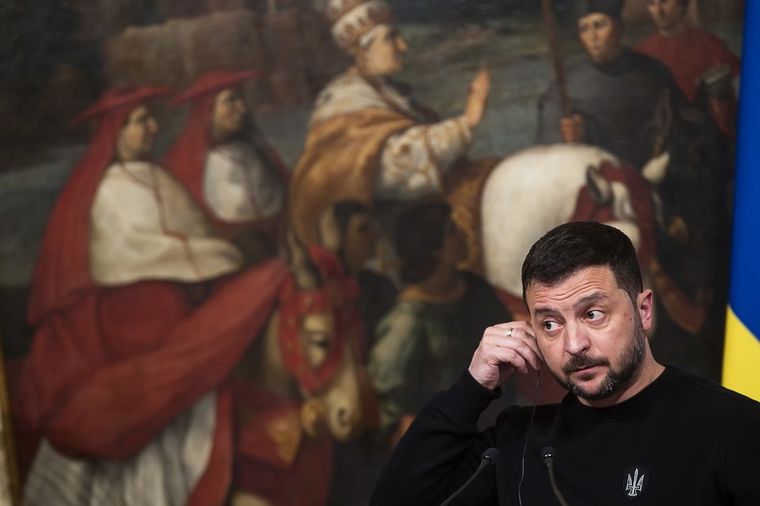 El presidente de Ucrania en el Vaticano. Foto: EFE.