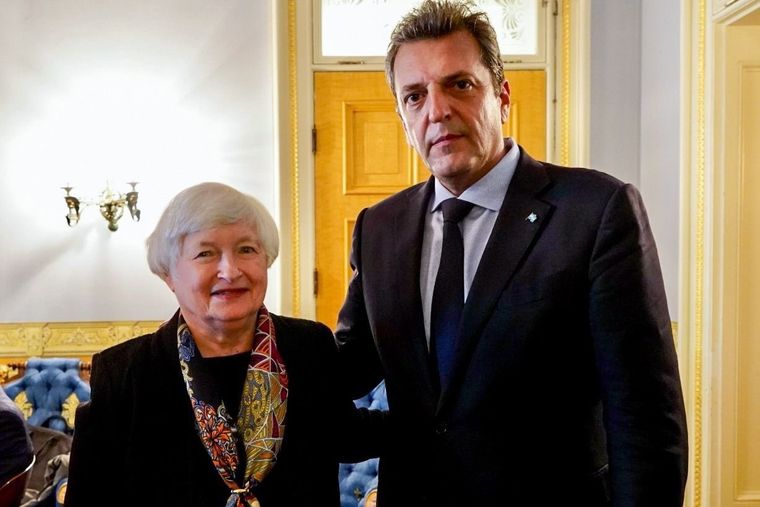 La foto de Massa con Janet Yellen generó una gran repercusión