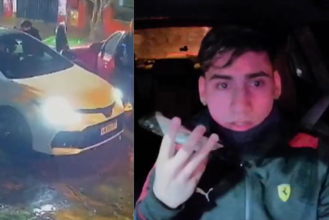 Los delincuentes quedaron grabados por la cámara interna del auto que quisieron robar.