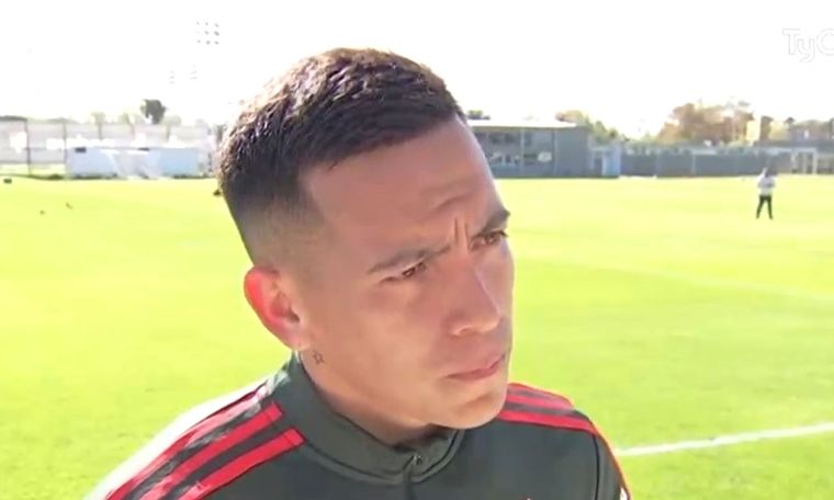 Esequiel Barco habló tras la vuelta a los entrenamientos de River. Foto: Captura