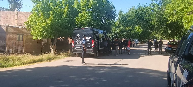 La escena del crimen en Cuadro Nacional, San Rafael. La escena del crimen en Cuadro Nacional, San Rafael.