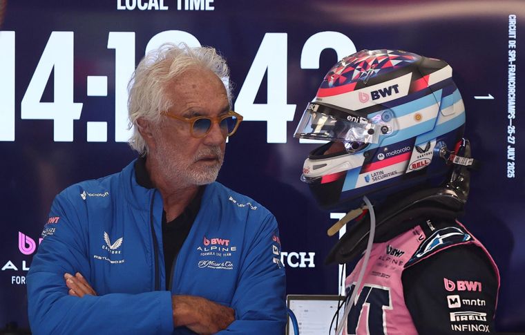 Flavio Briatore junto a Franco Colapinto. Flavio Briatore junto a Franco Colapinto. 