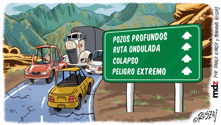 viñeta 90-MDZ-Ruta-a-Chile--90