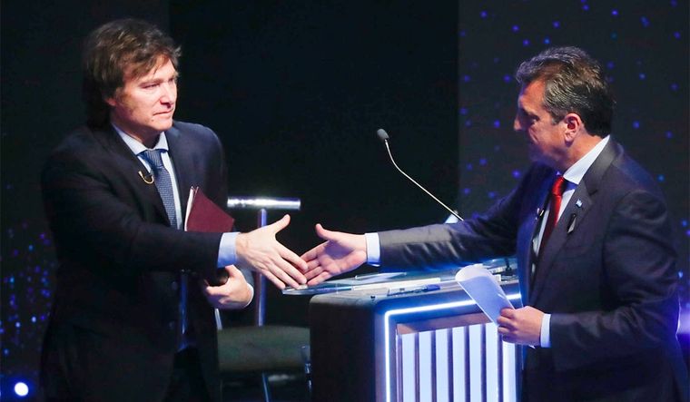 Final. Sergio Massa y Javier Milei, cara a cara Foto: EFE