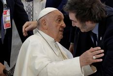 Javier Milei en su visita al Vaticano, donde se reunió con Francisco. Foto: NA
