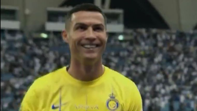 La irónica risa de Cristiano. Foto: Captura video